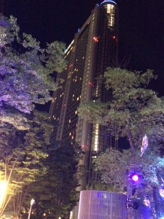 夜の東京ドームホテル